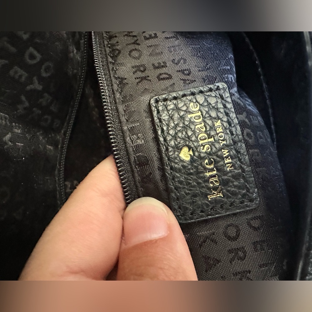 Kate Spade New York Black Pebbled Leather Chester Street Miri bag purse - Picture 6 of 10